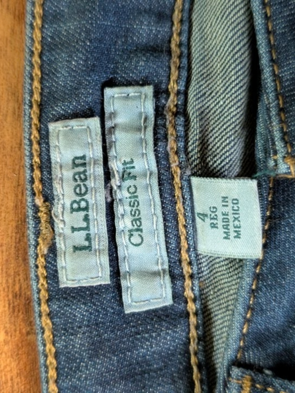 L.L. Bean Classic Fit Straight Leg Jeans in Dark Blue Denim